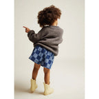 FRANKIE CHECKERBOARD DENIM SHORT