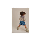 FRANKIE CHECKERBOARD DENIM SHORT