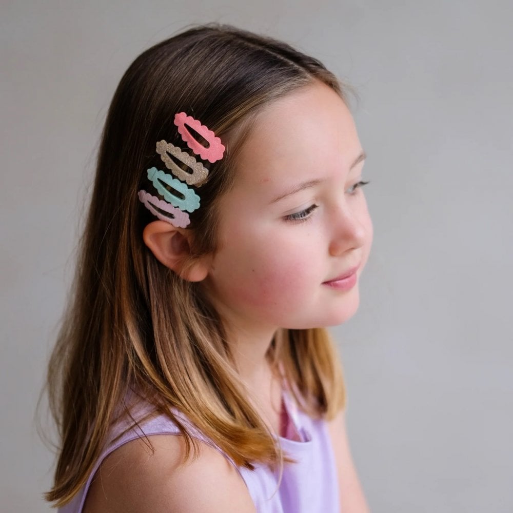 SCALLOPED EDGE MINI CLIC CLAC HAIR CLIPS