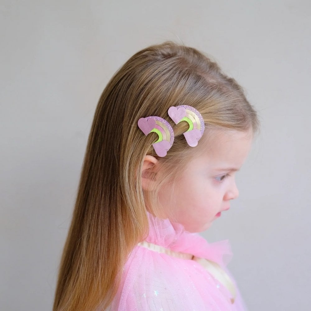 RAINBOW CLIC CLAC HAIR CLIPS