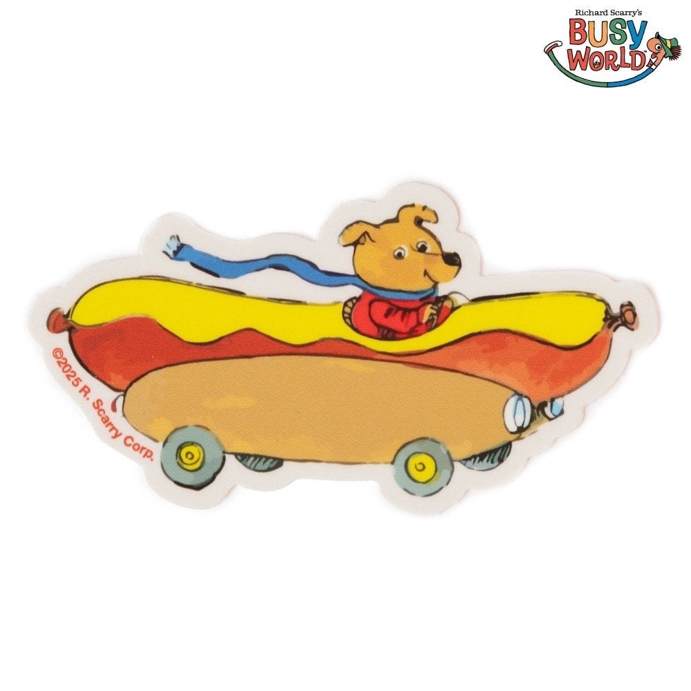 RICHARD SCARRY - HOT DOG CAR STICKER