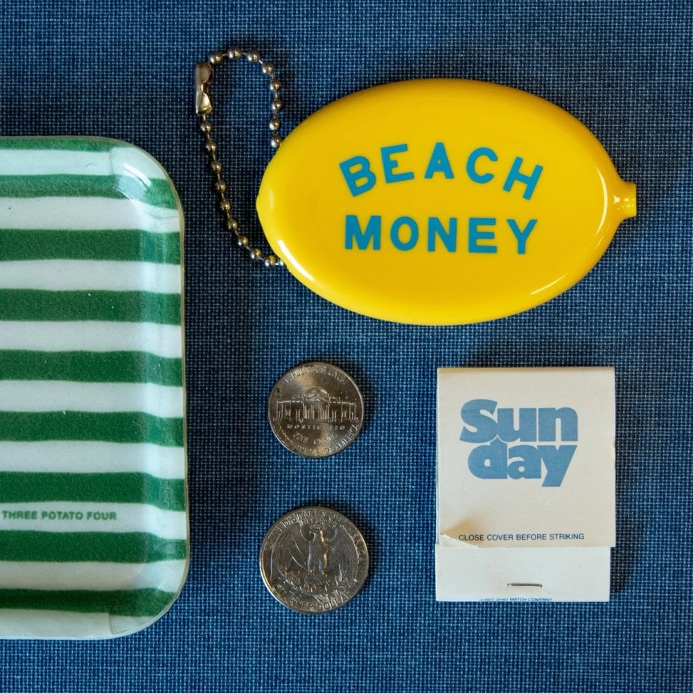 COIN POUCH KEY CHAIN - BEACH MONEY