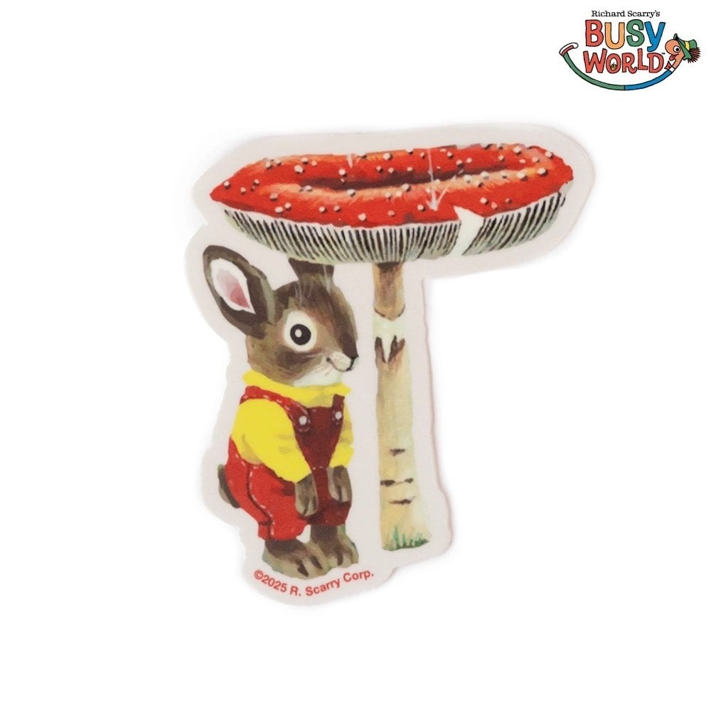 NICHOLAS BUNNY MUSHROOM STICKER