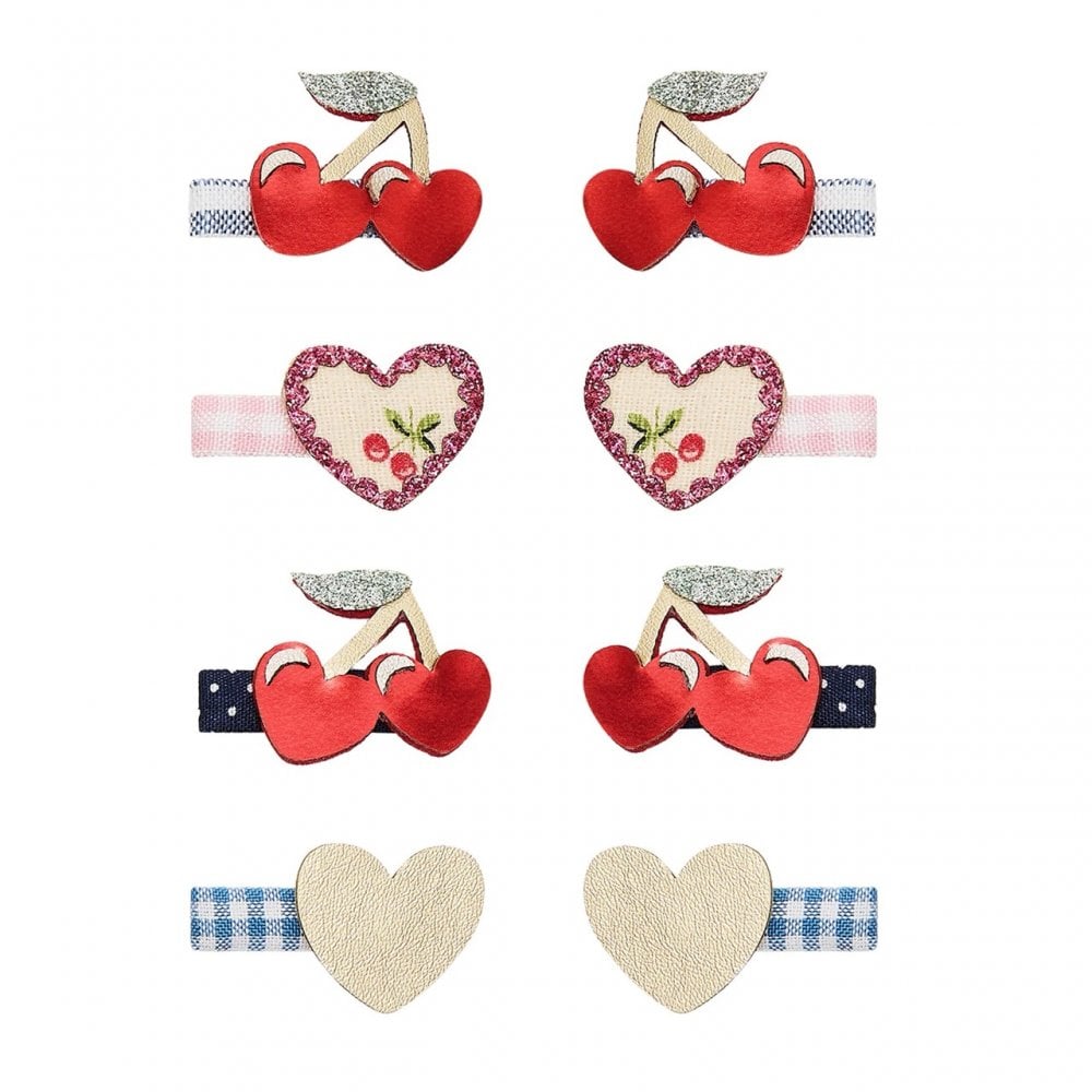 RED CHERRIES MINI HAIR CLIPS