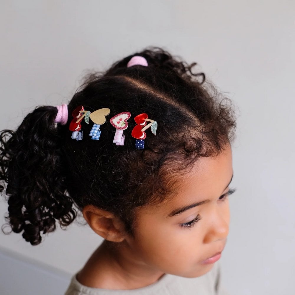 RED CHERRIES MINI HAIR CLIPS