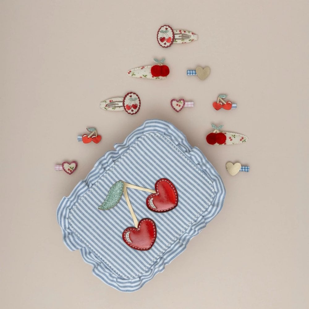 RED CHERRIES MINI HAIR CLIPS