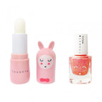 SCENTED LIP BALM + STAR NAIL VARNISH SET - STRAWBERRY