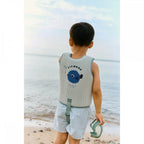 DOVE SEERSUCKER SWIM VEST