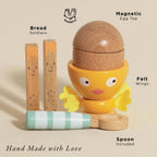 WOODEN EGG CUP + SOLDIERS