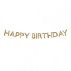 GOLD GLITTER FABRIC HAPPY BIRTHDAY GARLAND