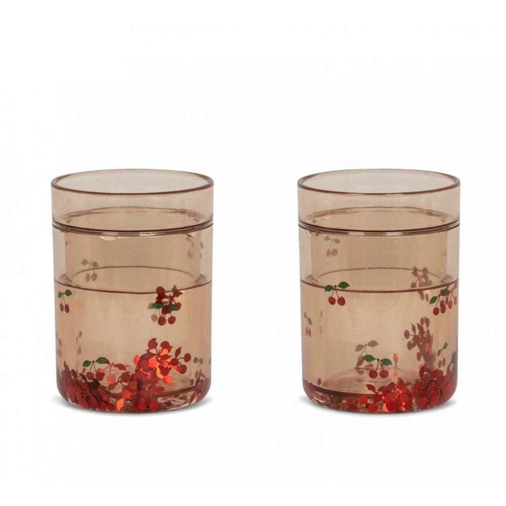2 PACK GLITTER CUPS - MINI CHERRY