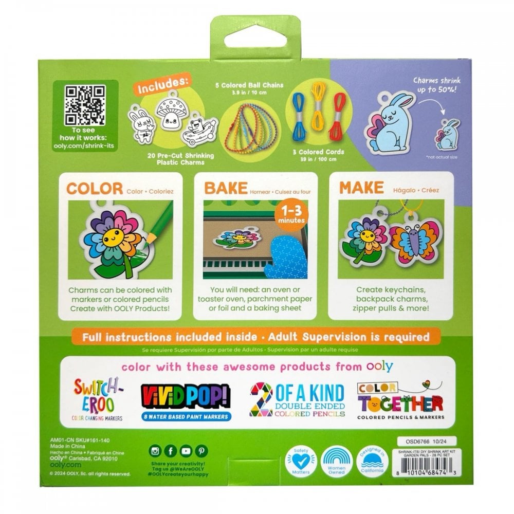SHRINK ITS DIY SHRINK ART KIT - GARDEN PALS