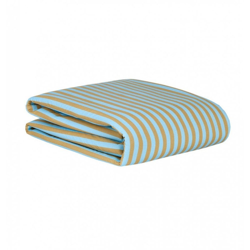 SHELDON SINGLE DUVET COVER - Blue Curry Stripe