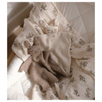 KNIT CUDDLE CLOTH COMFORTER - BUNNY OAT
