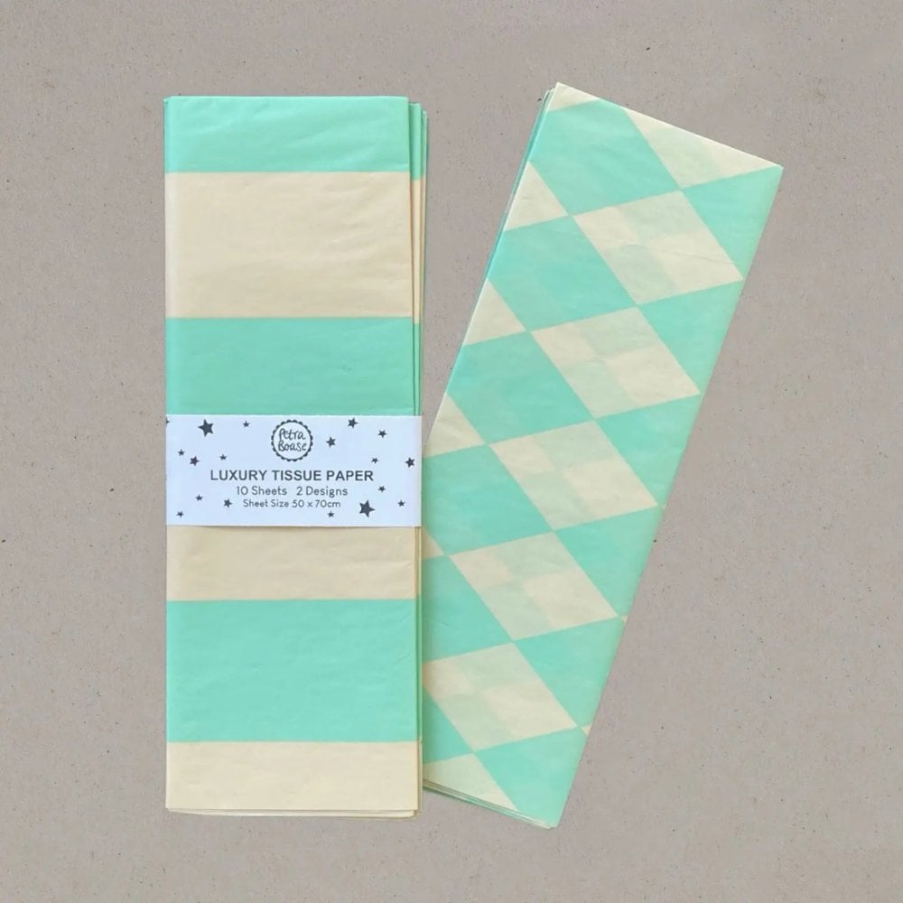 TISSUE PAPER PACK - BUTTER/MINT