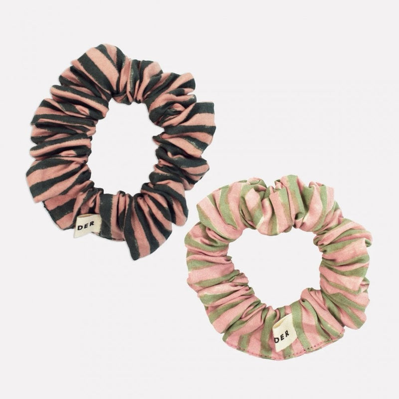 MINI HAIR SCRUNCHIE DUO - Green Mix