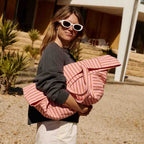 ELISA TOTE BAG TENNIS - PECAN/STRAWBERRY