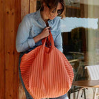 ELISA TOTE BAG TENNIS - PECAN/CORAL