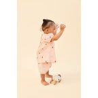 DOLLY BOW BABY SET - BERRY/BOW GINGHAM