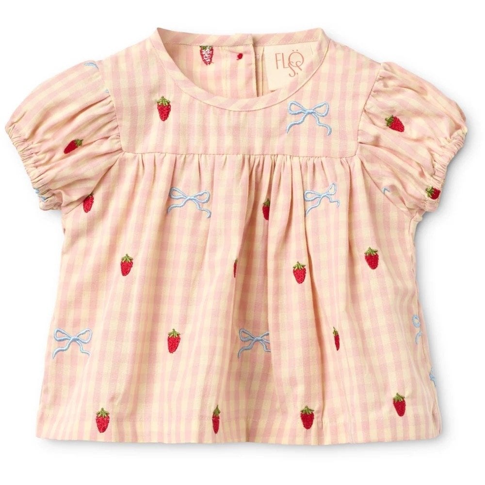 DOLLY BOW BABY SET - BERRY/BOW GINGHAM