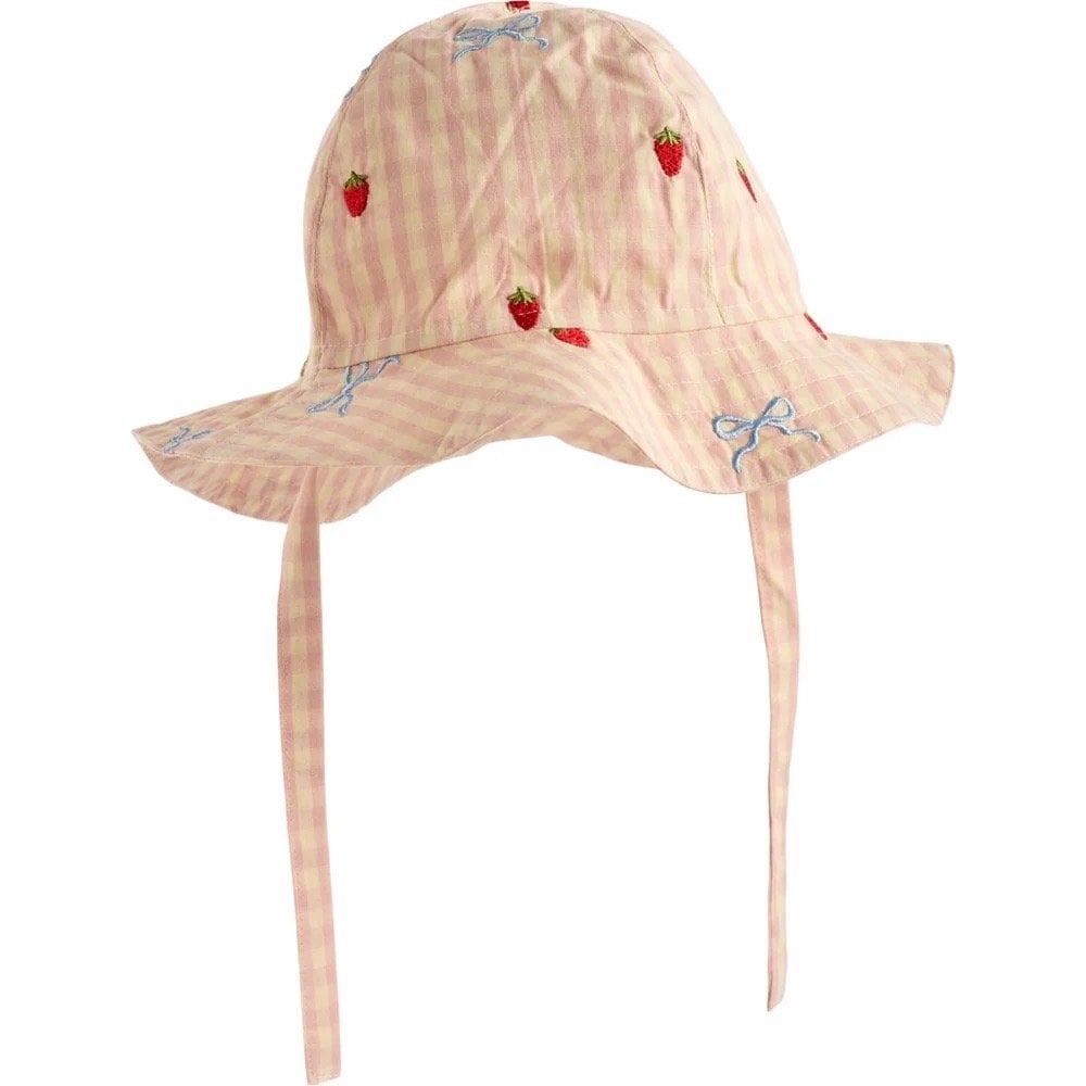 DOLLY BOW SUN HAT - BERRY BOW GINGHAM