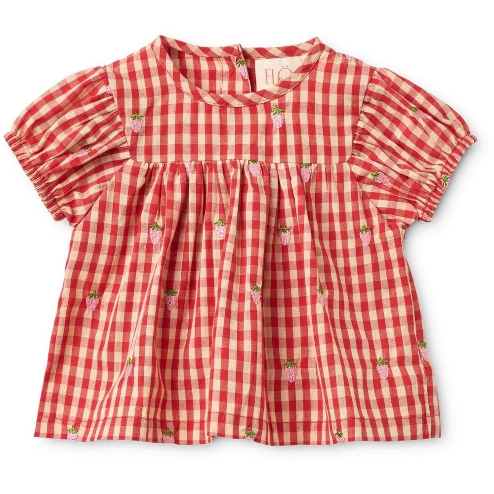 MOLLY PINEBERRY BABY SET - RED/PINK BERRY GINGHAM