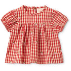 MOLLY PINEBERRY BABY SET - RED/PINK BERRY GINGHAM