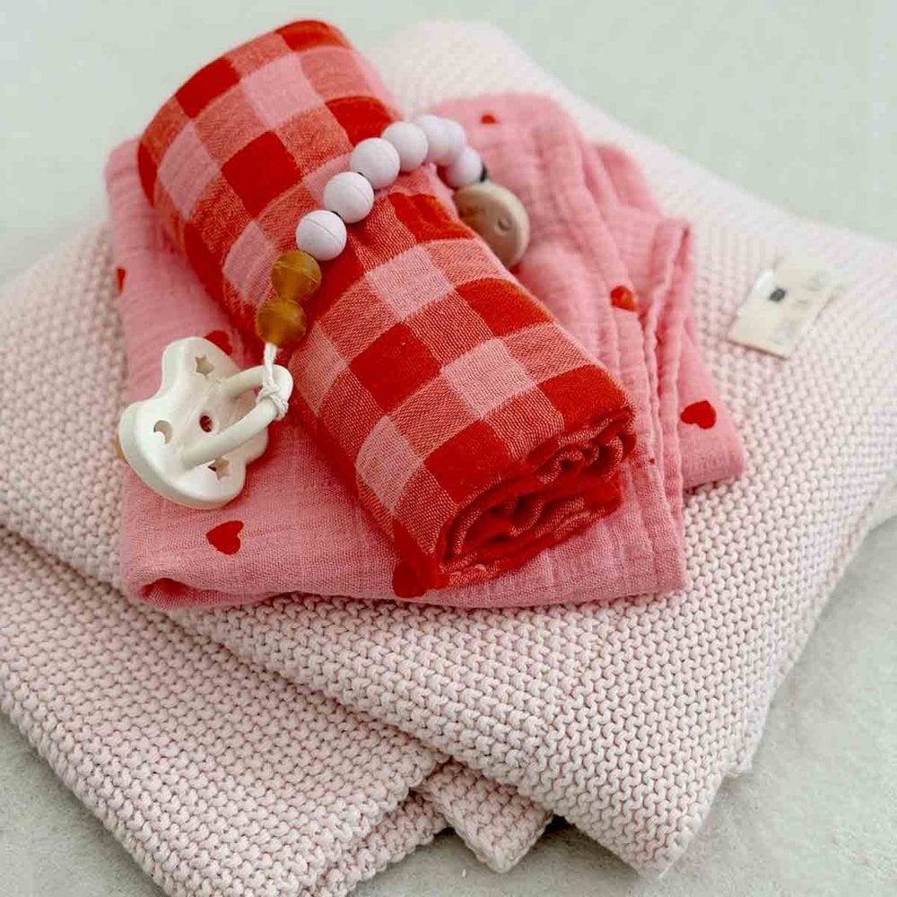 BIANCA SWADDLE - VICHY RED/PINK