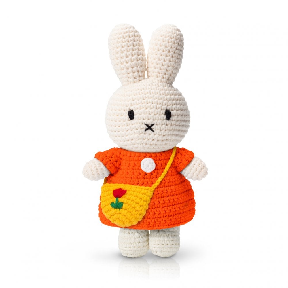 MIFFY CROCHET TOY WITH DRESS + TULIP BAG