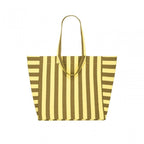 ELISA TOTE BAG - LEMON + OLIVE STRIPE