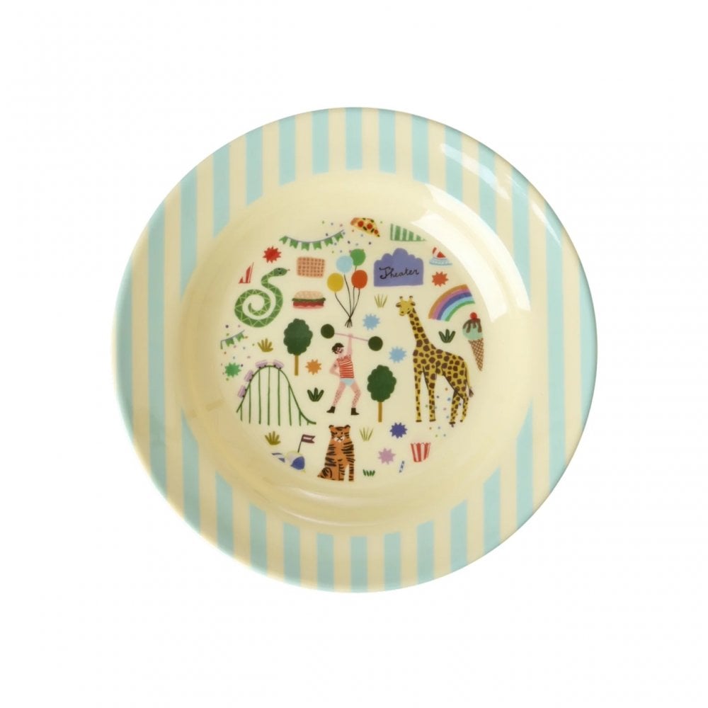 MELAMINE BOWL - MINT FUN FAIR PRINT