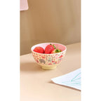 SMALL MELAMINE BOWL - PINK FUN FAIR PRINT