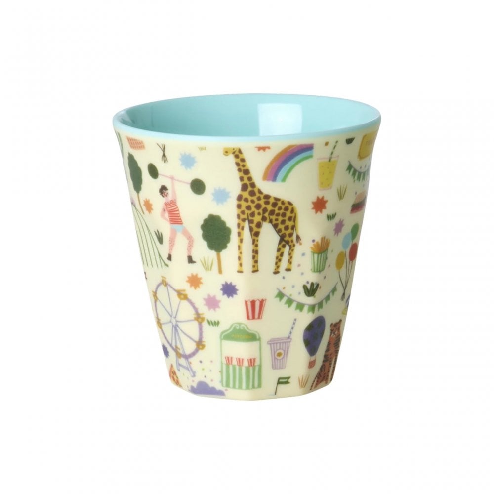 MELAMINE KIDS CUP - MINT FUN FAIR PRINT
