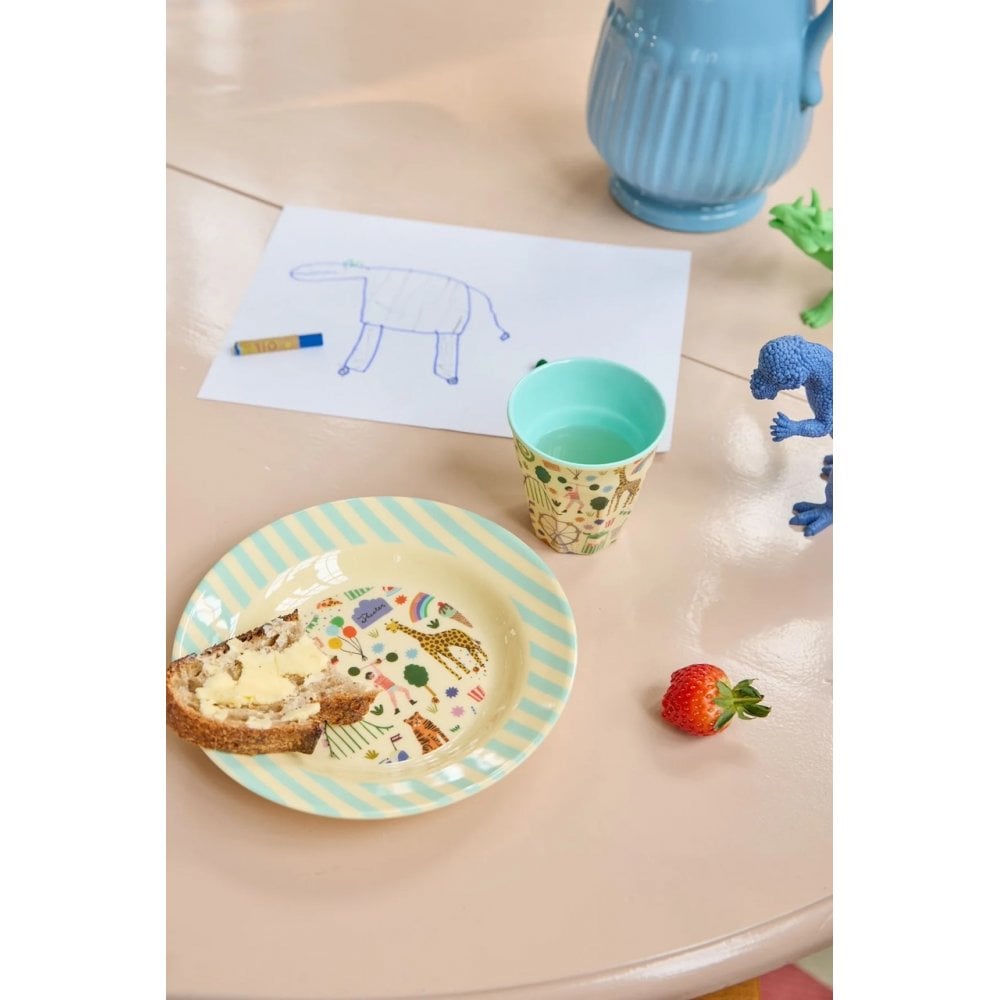 MELAMINE KIDS CUP - MINT FUN FAIR PRINT