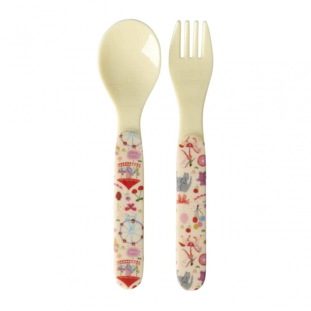SPOON + FORK PINK FUN FAIR PRINT
