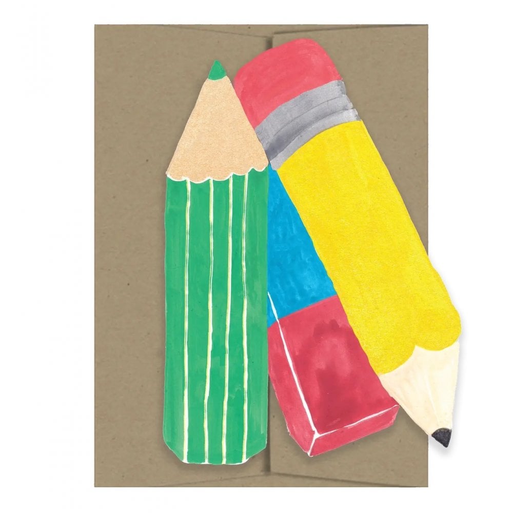 SCHOOL SUPPLIES - DIE CUT CARD