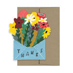 THANK YOU FLOWERS - DIE CUT CARD