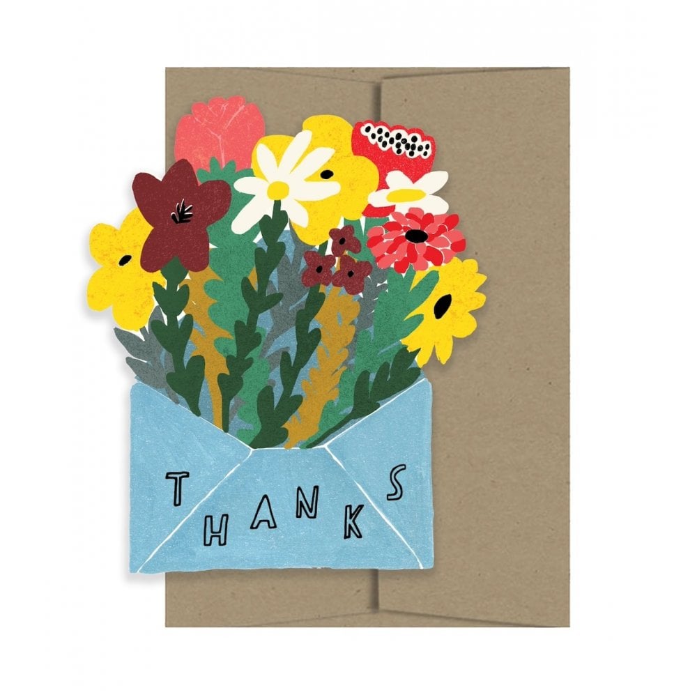 THANK YOU FLOWERS - DIE CUT CARD