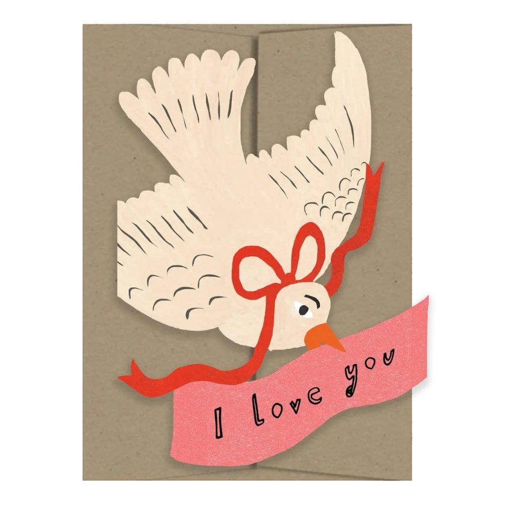 LOVE YOU BIRD - DIE CUT CARD