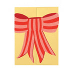 PINK STRIPY BOW - DIE CUT CARD