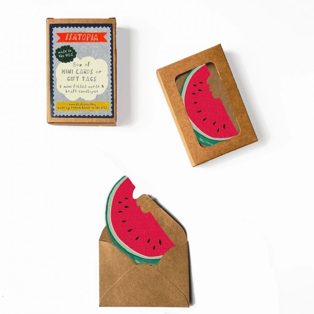 6 MINI CARDS - WATERMELON