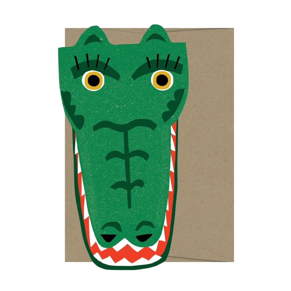 CROCODILE DIE CUT CARD