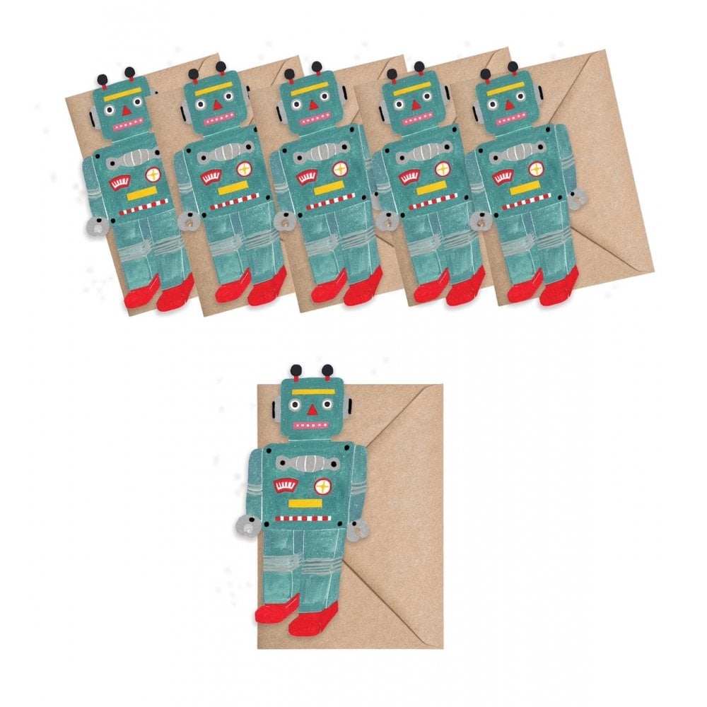 6 LITTLE ROBOT MINI CARDS