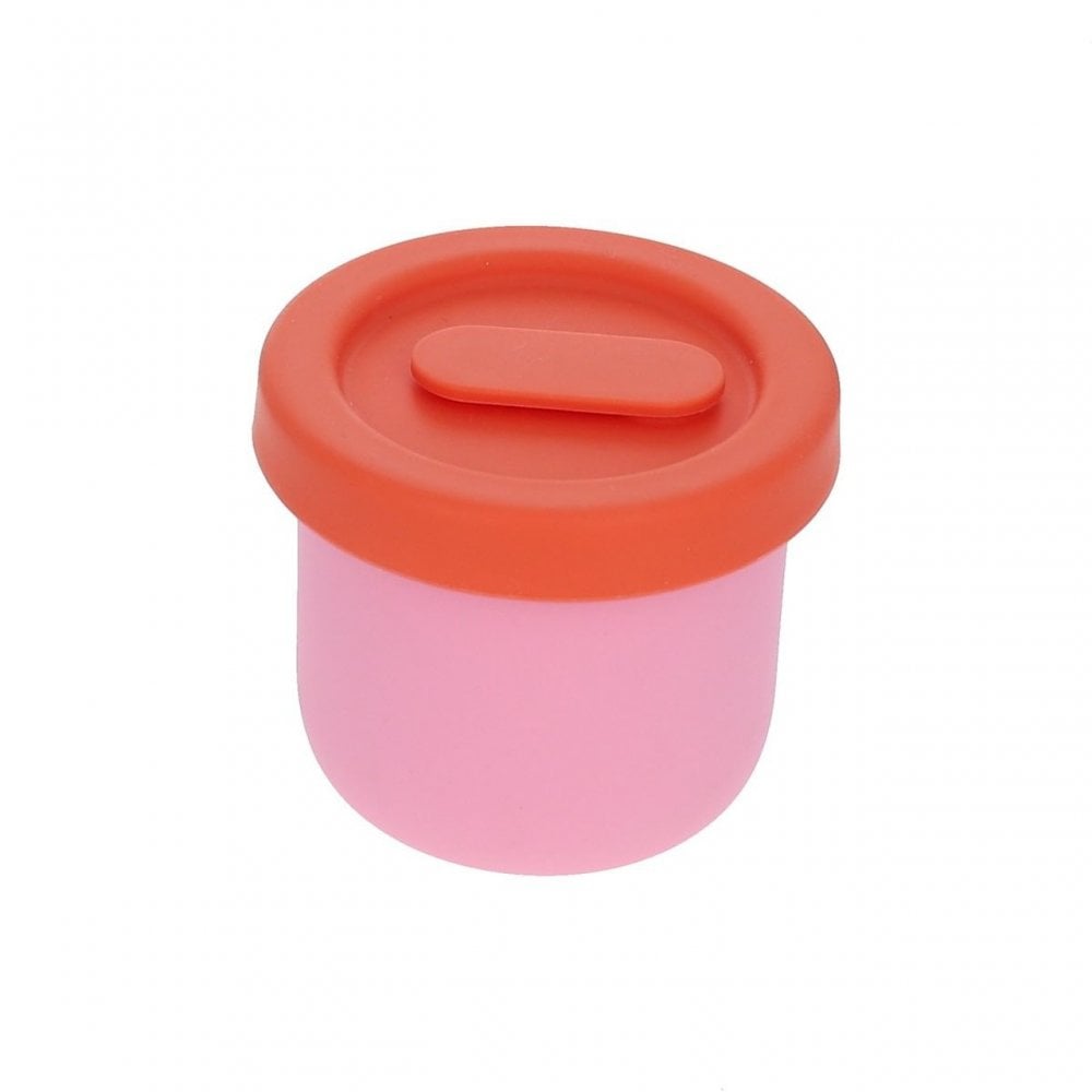 SMALL SILICONE STORAGE POT - PINK/RED