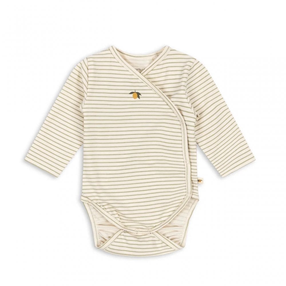 LONG SLEEVE NEWBORN BODY - TEA STRIPE
