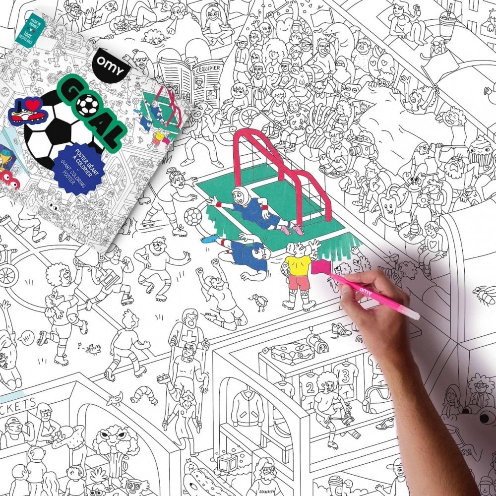 GIANT COLOURING POSTER - FOOTBALL