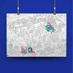 GIANT COLOURING POSTER - FOOTBALL
