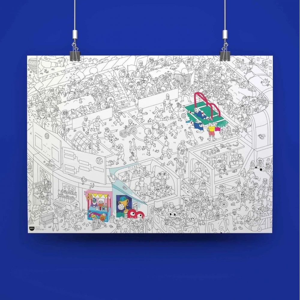 GIANT COLOURING POSTER - FOOTBALL