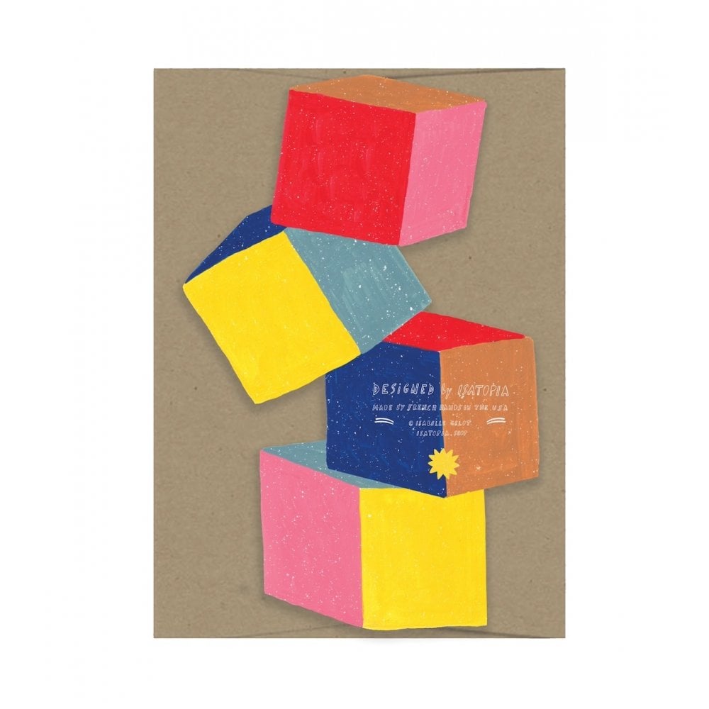 BABY CUBES DIE CUT CARD
