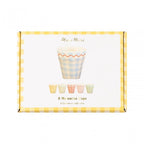 6 GINGHAM REUSABLE CUPS